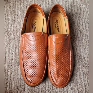 LUODENGLANG PENNY LOAFERS SLIP ON DRIVING SHOES TAN MEN'S 10.5 / 11